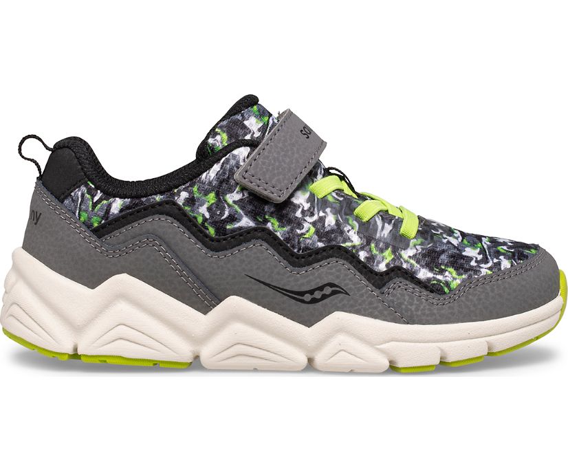 Tenis Saucony Flash A/C 2.0 Niños Grises Camuflados | México 857NWYB